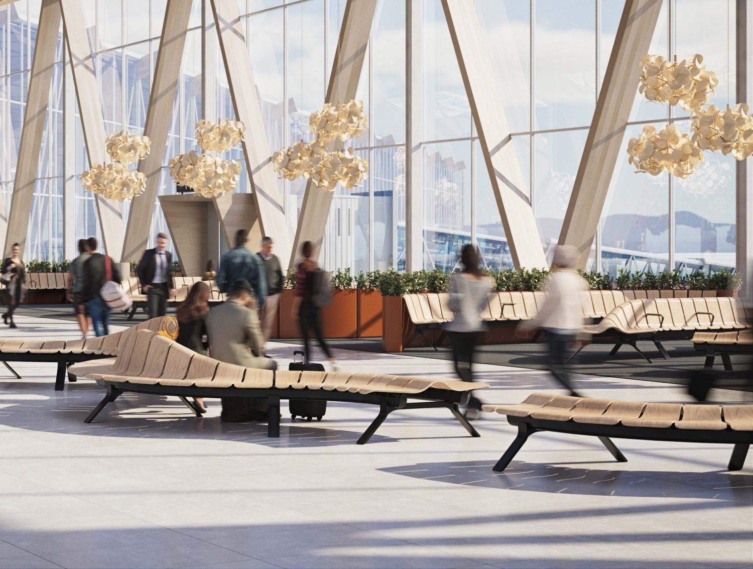 Airport terminal placemaking