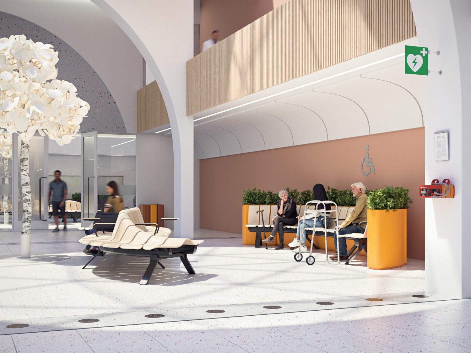 modular furniture in healthcare reception