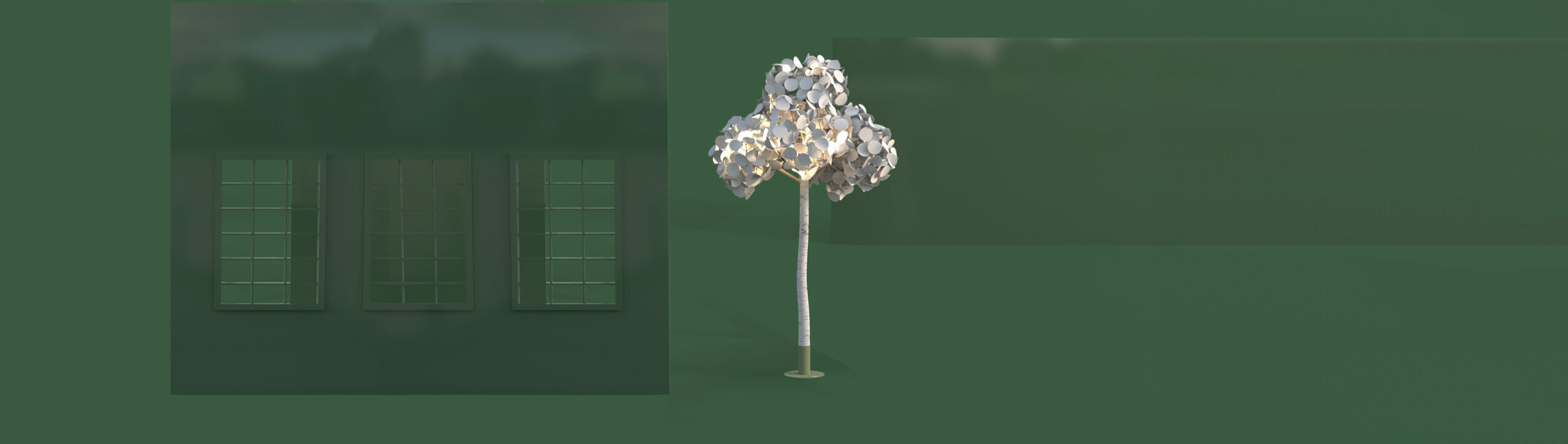 Leaf lamp tree