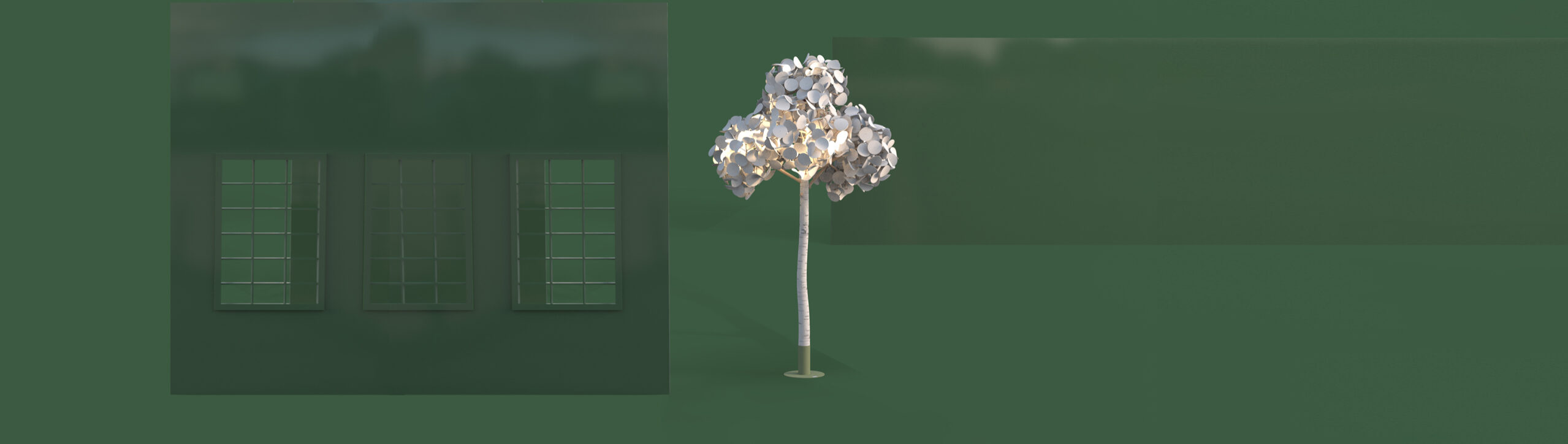 Leaf lamp tree