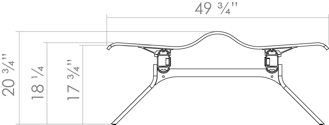Ascent Double Bench (Side View)
