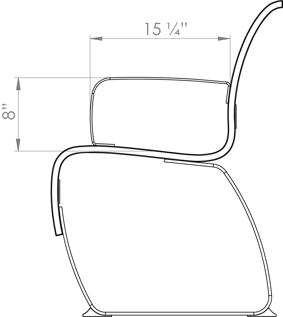 Nova C Back Armrest (Side View)