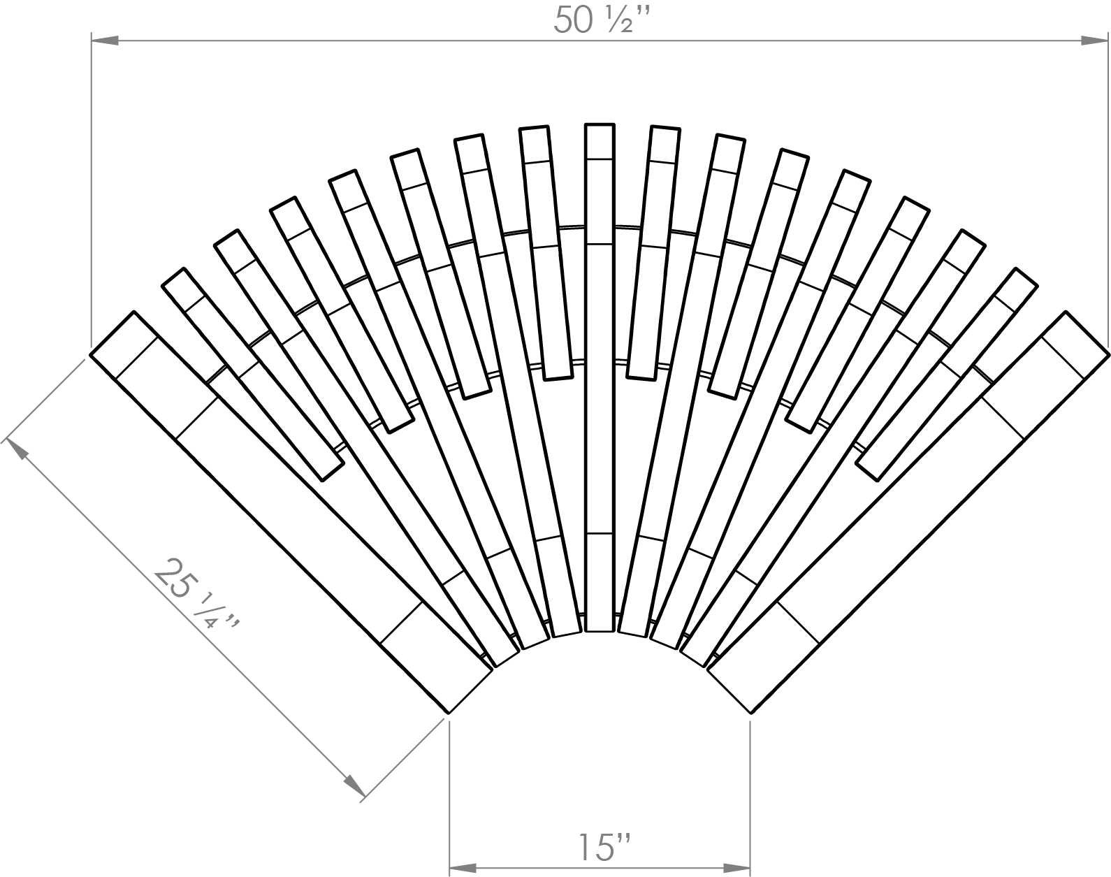 Nova C Back Concave 90° (Top View)