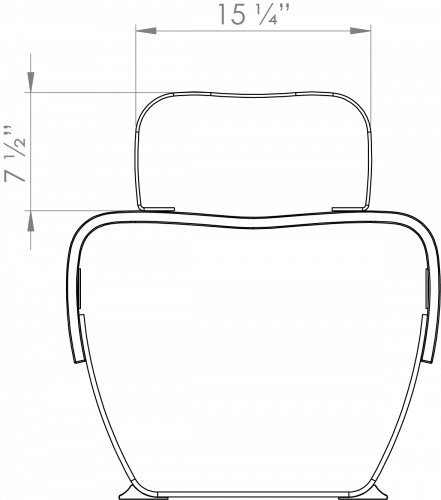 Nova C Bench Armrest (Side View)
