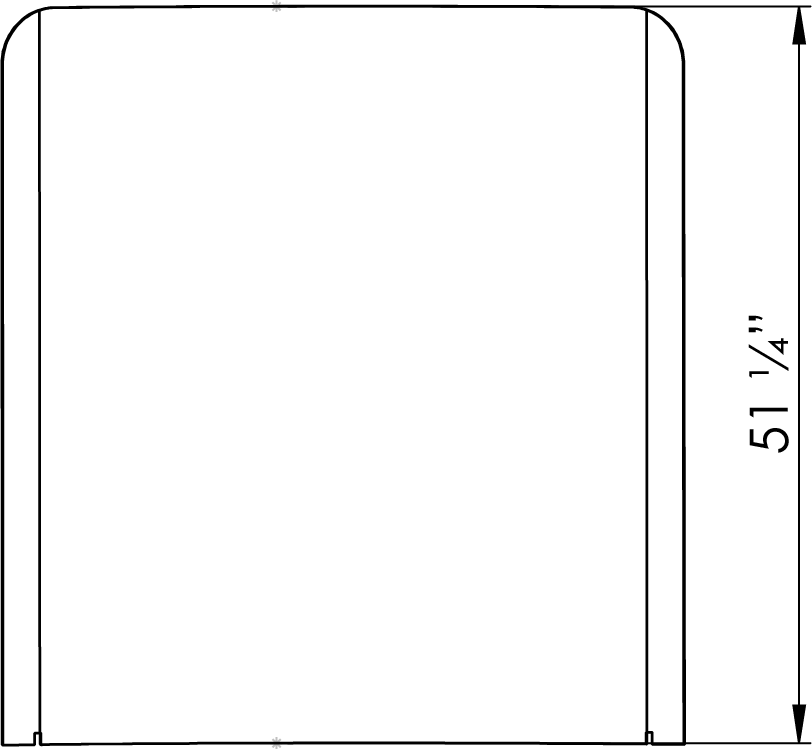 Nova C Divider Concave 45° (Side View)