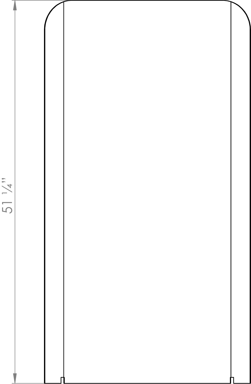 Nova C Divider Convex 45° (Side View)