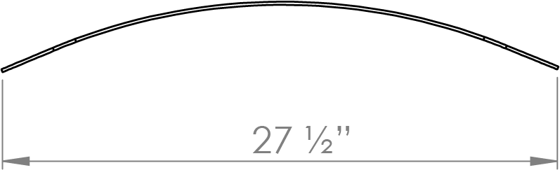 Nova C Divider Convex 45° (Top View)
