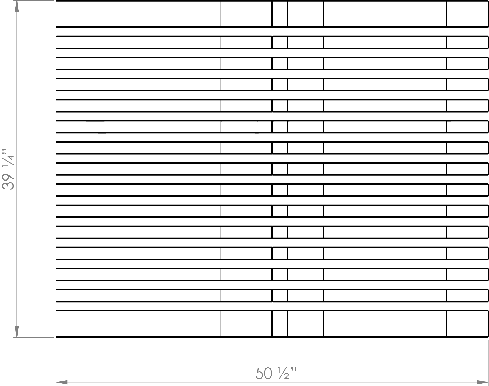 Nova C Double Bench 100 (Top View)