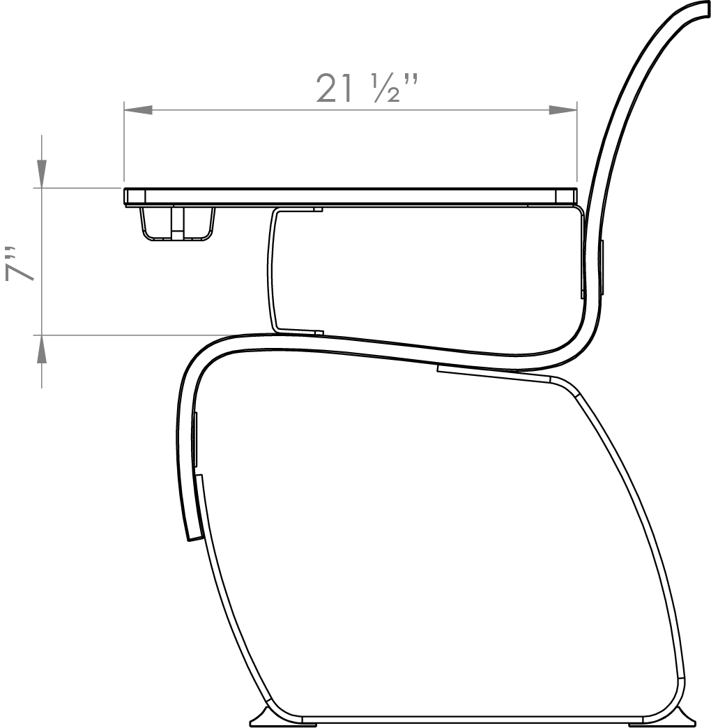 Nova C F&B Armrest (Side View)