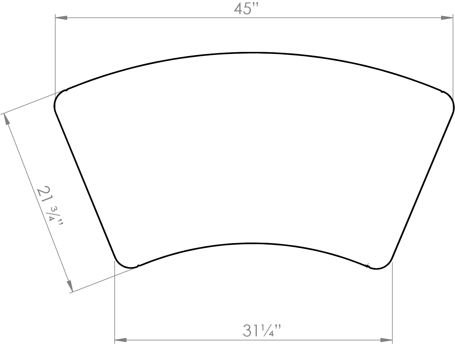Planter Curved (Top View)