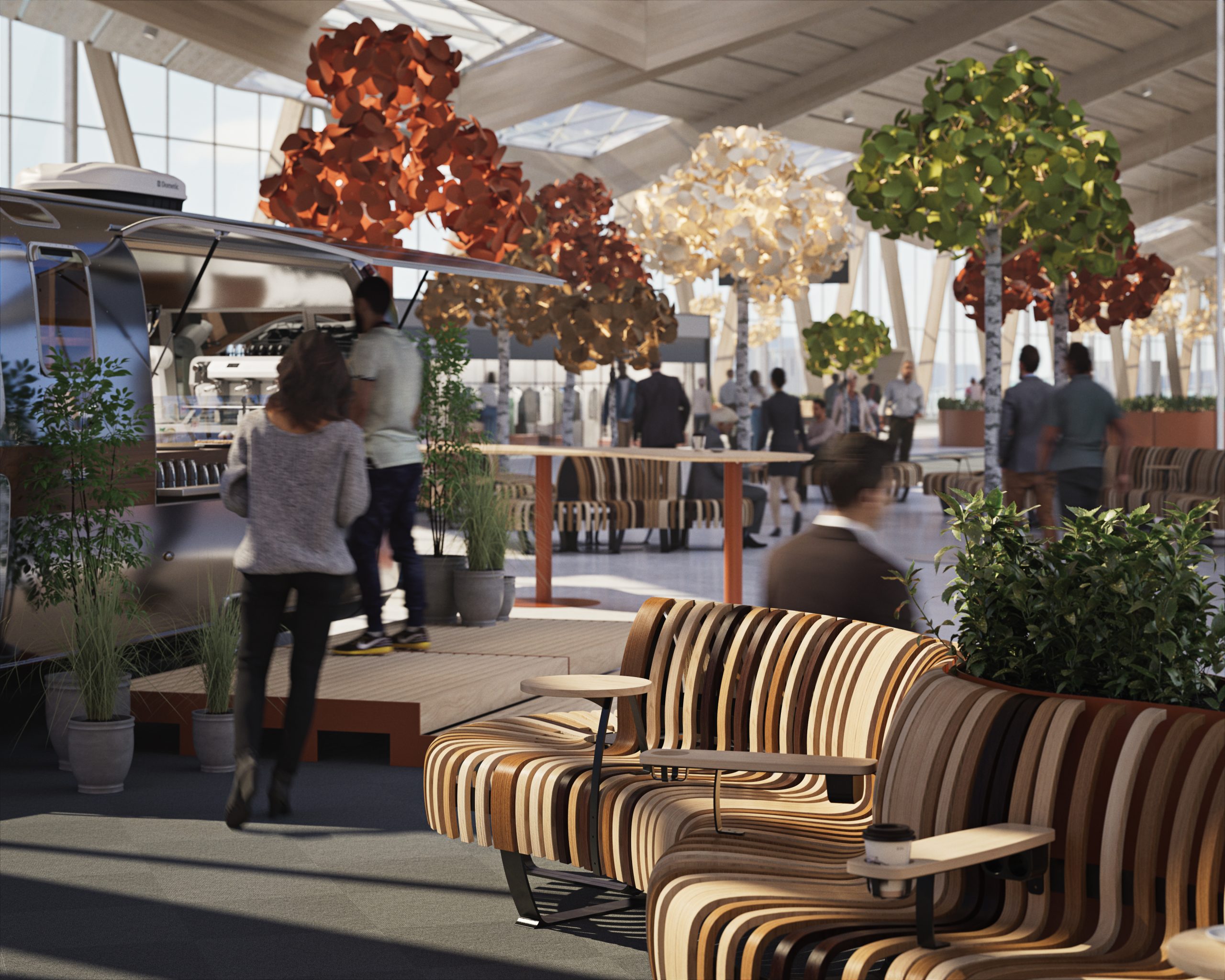 Airport terminal placemaking