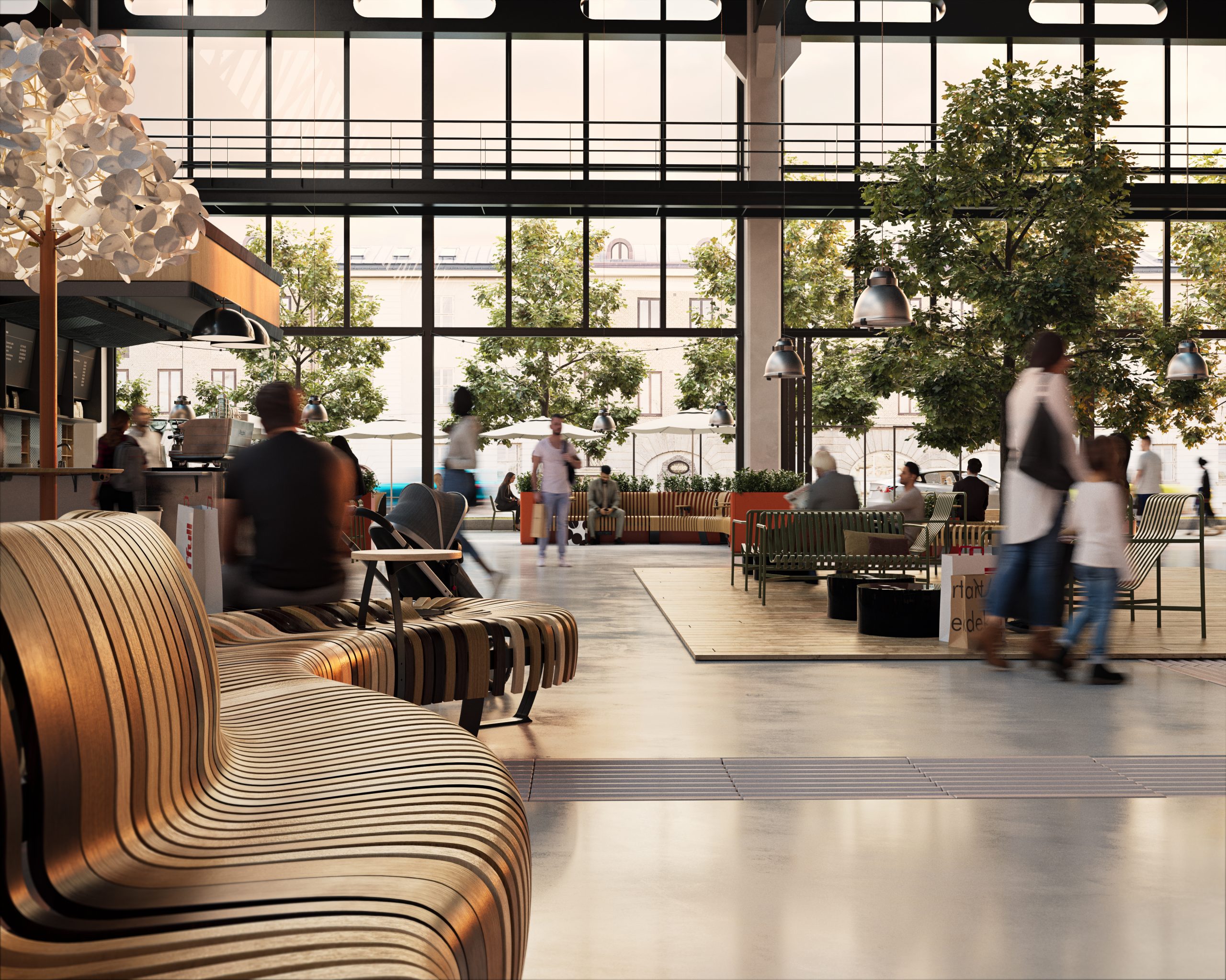 Public seating at Nice Airport