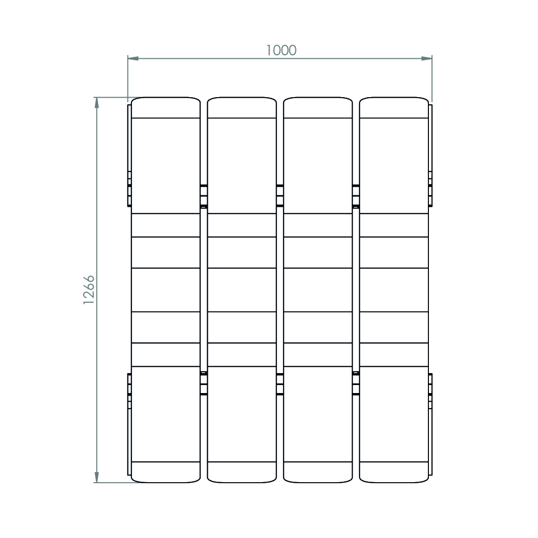 Ascent Double Bench 100 gerade