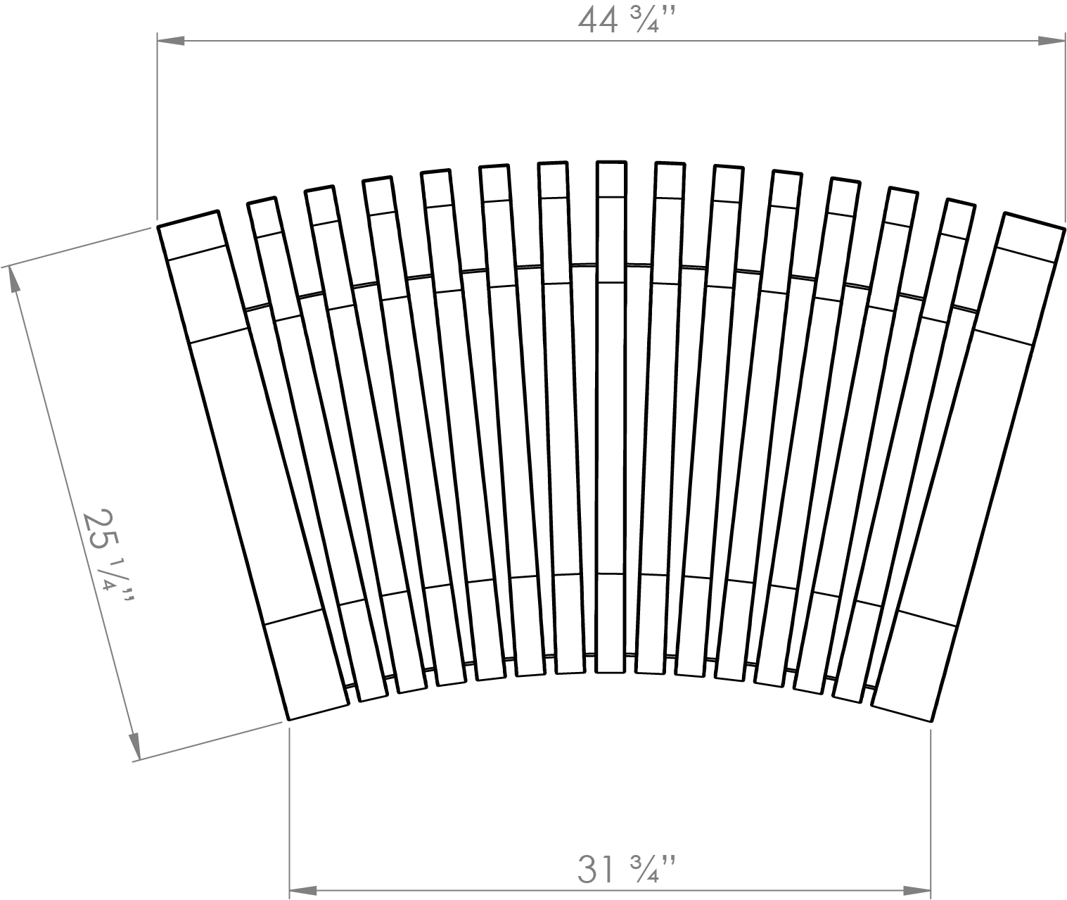 Nova C Back Concave 30° (Top View)