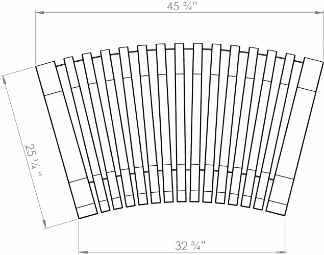 Nova C Back Convex 30° (Top View)