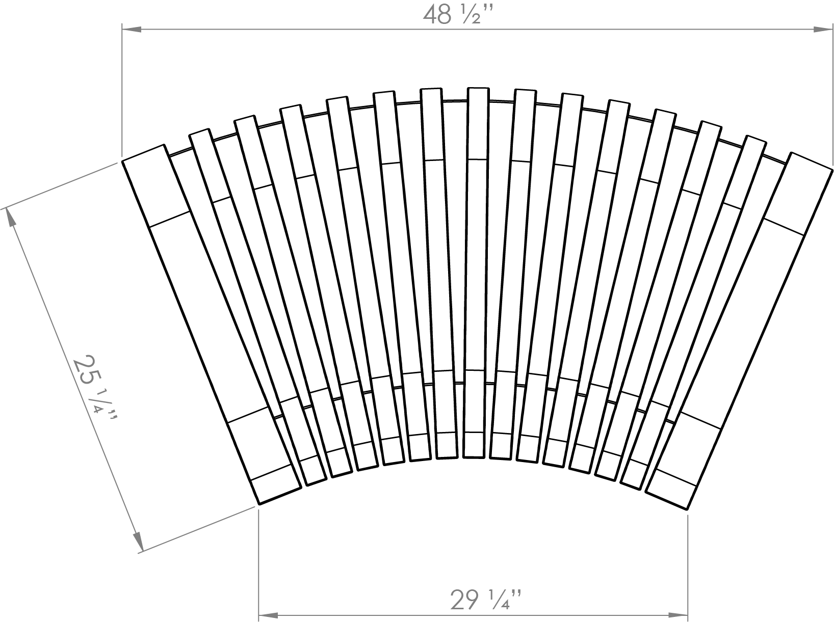 Nova C Back Convex 45° (Top View)