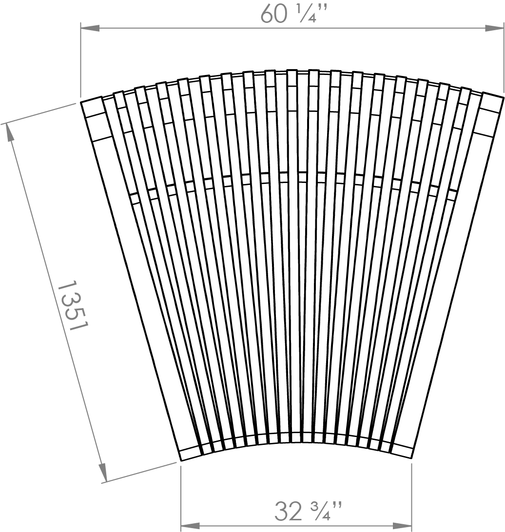 Nova C Lounge Concave 30° (Top View)