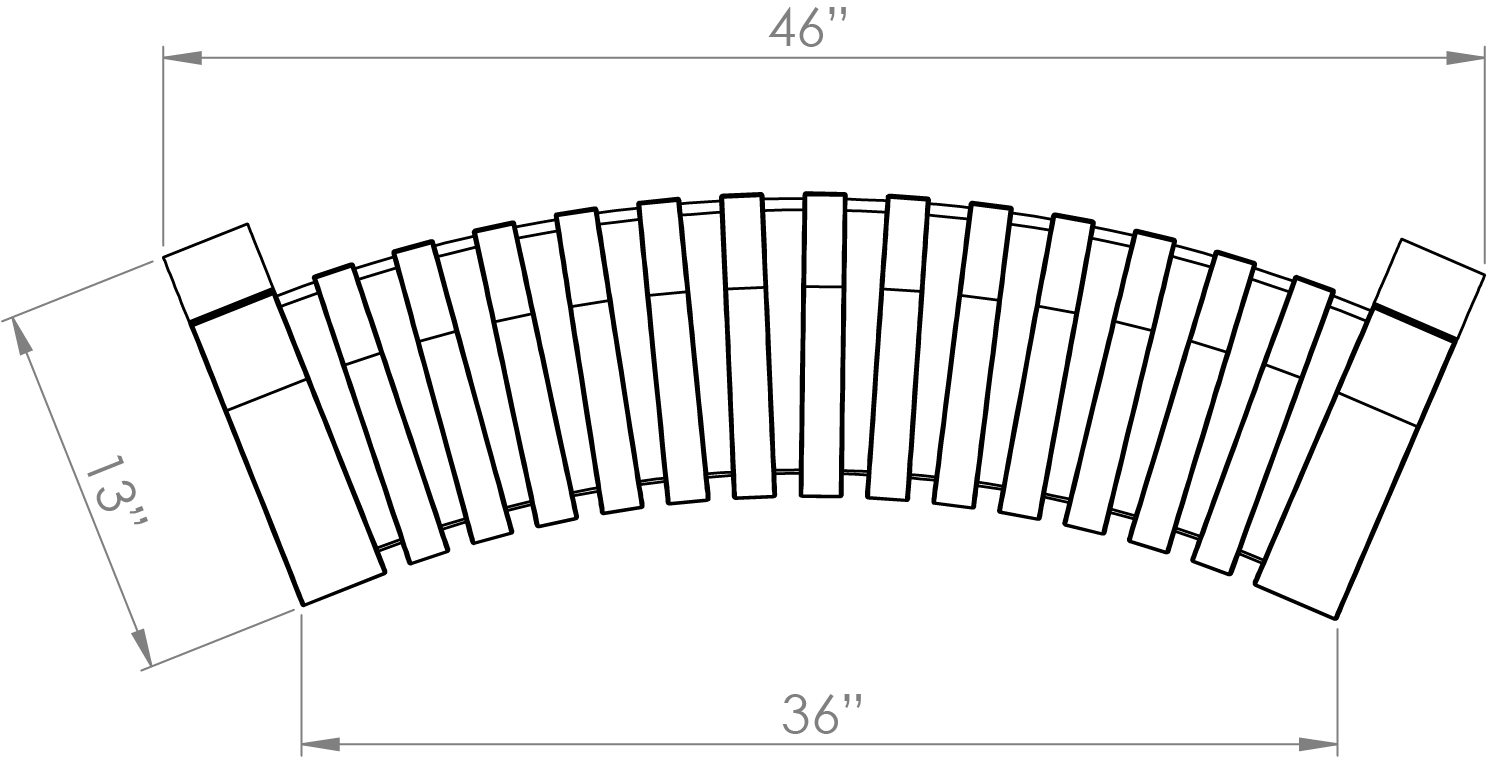 Nova C Perch Concave 45° (Top View)