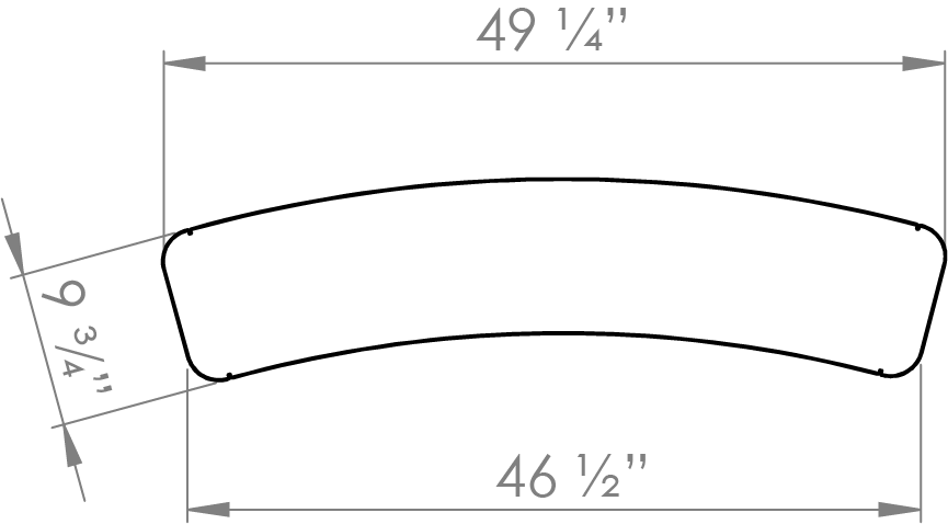 Planter Divider Concave (Top View)