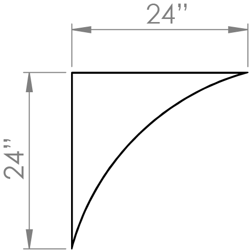 Planter Divider Corner (Top View)