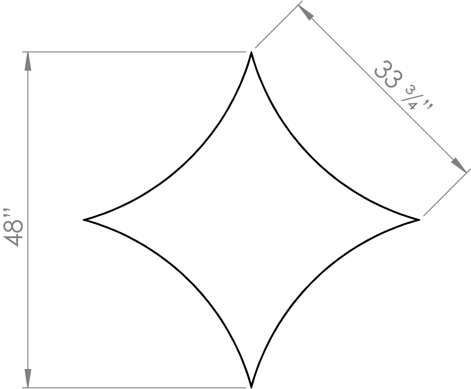 Planter Divider Crossroad 4 Small (Top View)