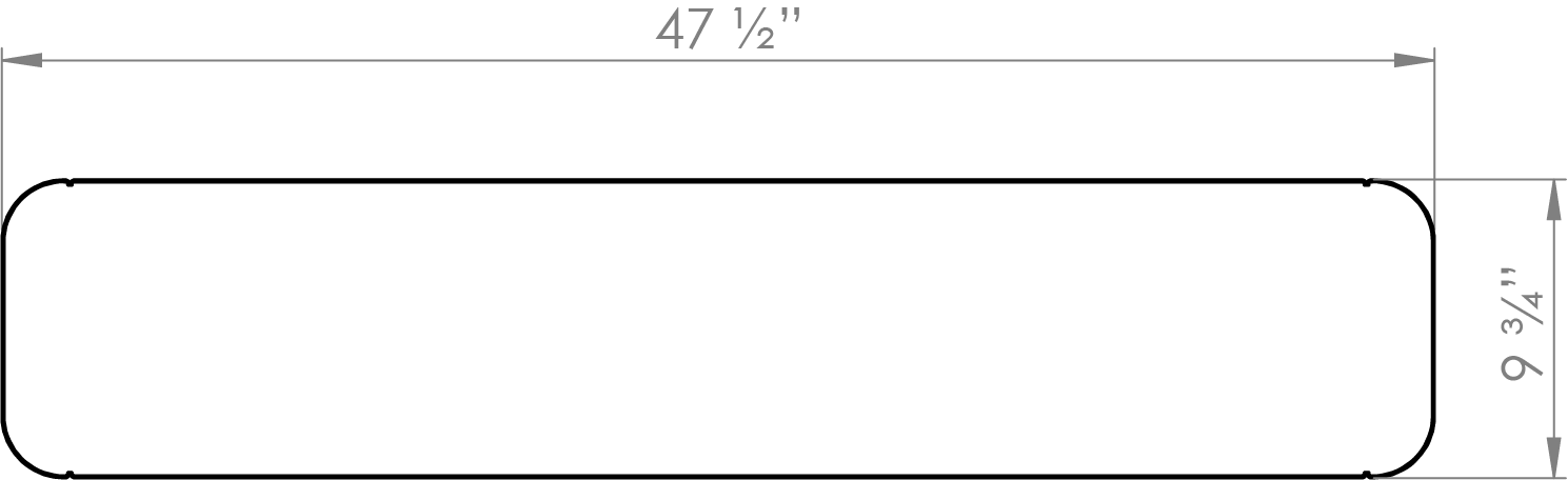 Planter Divider Straight (Top View)