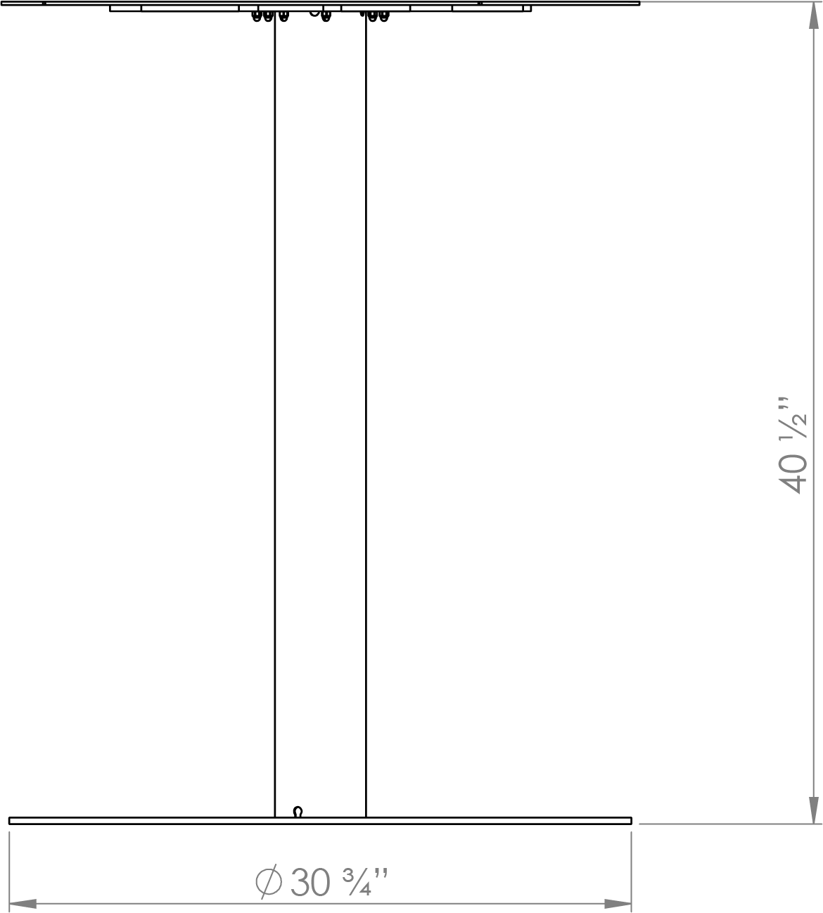 Seamless Table Stem (Side View)